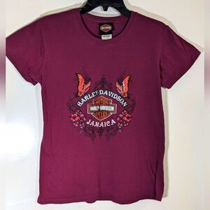 Harley-Davidson Jamaica Women's XL 100% Cotton Short Sleeve T-shirt.